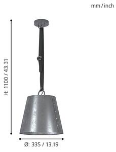 Eglo 43405 - Lustră pe cablu CHERTSEY 1xE27/60W/230V