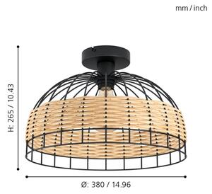 Eglo 43398 - Plafonieră ANWICK 1xE27/60W/230V
