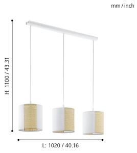 Eglo 43402 - Lustră pe cablu ARNHEM 3xE27/40W/230V