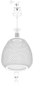 Eglo 43261 - Lustră pe cablu DEMBLEBY 1xE27/40W/230V