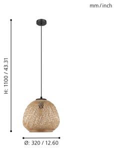 Eglo 43261 - Lustră pe cablu DEMBLEBY 1xE27/40W/230V