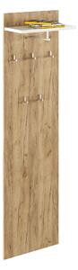 Cuier perete RIOMA TYP 19, stejar artizanal/alb, DTD laminat, 50x25x18
