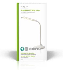 Nedis LTLG3M1WT4 - Lampă de birou LED reglabilă 6W, 5V, 2200 mAh albă