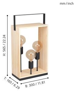 Eglo 43416 - Lampă de masă FAMBOROUGH 3xE27/40W/230V