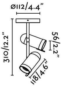 Faro 43534 - Lampă spot ORLEANS 2xGU10/8W/230V argintiu/negru