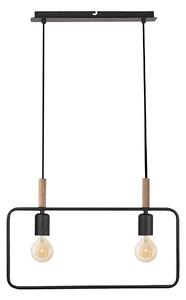 Lustră pe cablu FRAME 2xE27/60W/230V negru