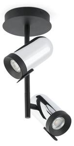 Faro 43534 - Lampă spot ORLEANS 2xGU10/8W/230V argintiu/negru