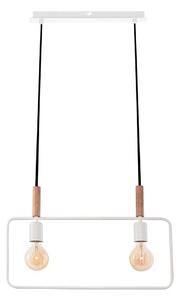 Lustră pe cablu FRAME 2xE27/60W/230V alb
