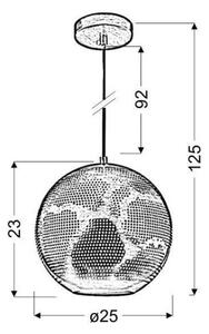 Lustră pe cablu SFINKS 1xE27/60W/230V