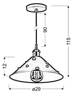 Lustră pe cablu SCRIMI 1xE27/60W/230V