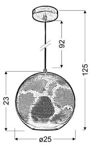 Lustră pe cablu SFINKS 1xE27/60W/230V