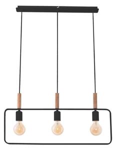 Lustră pe cablu FRAME 3xE27/60W/230V negru