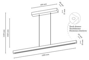 Spot-Light 1509674 - Lampă suspendată LED dimabilă pe cablu SMAL LED/15W/230V
