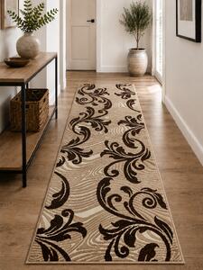 Model Cappuccino, Traversa Crem Maro, Festonata, Latime 100 cm 100 x 400