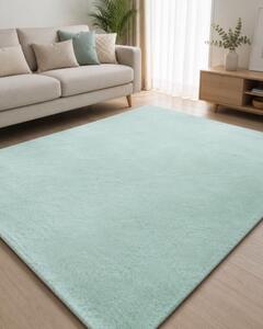 Covor Pufos, Model Blanita Lop 049, Antiderapant, Turcoaz 160 x 230