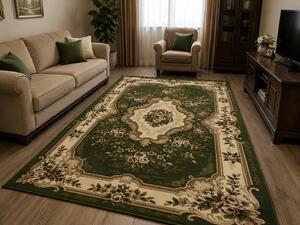 Covor Lotos 570, Model Sufragerie, Verde Verde, Dreptunghi, 100x200