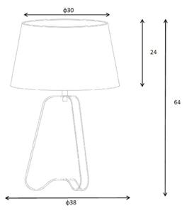 Lucide 30567/81/97 - Lampă de masă CAPUCINO 1xE27/60W/230V