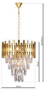 Lustră pe lanț ASPEN GOLD 9xE14/40W/230V
