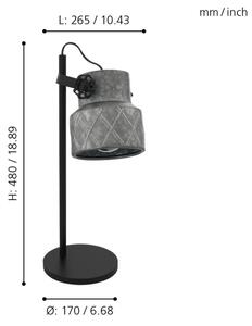 Eglo 39857 - Lampă de masă HILCOTT 1xE27/40W/230V