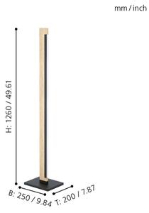 Lampadar LED dimabil CAMACHO LED/22W/230V Eglo 99296