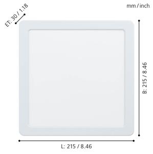 Eglo 99164 - Plafonieră încastrată FUEVA 5 LED/16,5W/230V