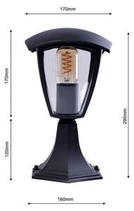 Lampă exterior FOX 1xE27/40W/230V IP44 negru