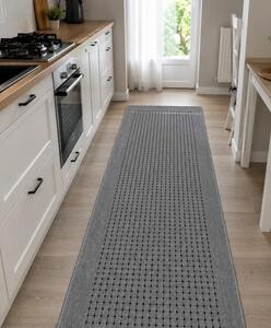 Traversa Antiderapanta Hol Bucatarie, Model Lester, Latime 67 cm, Gri 67 x 200
