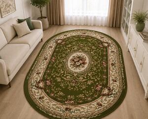 Covor Sufragerie, Model Lotos Verde, Oval, 568 310 Oval, 150x230