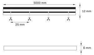 Benzi LED NEON 5 m LED/27W/12V IP65 albastru
