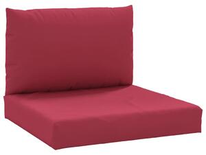 Perne pentru canapea din paleți, 2 buc., roșu vin, textil
