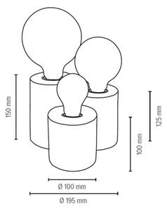 Lampă de masă Spot-Light 2266360 VINCENT 3xE27/15W/230V