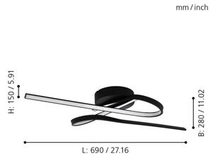 Eglo 99323 - Plafonieră LED SELVINA LED/21W/230V