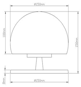 Fabas 3570-30-138 - Lampă de masă LED MORGANA 1XG9/3W/230V
