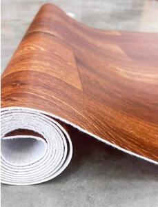 Covorul PVC linoleum Country Dark Confort, Latimi 1 m, 1.5 m, 2 m si 2,5 m, Maro inchis Imitatie parchet, Suport Pasla 1 x 4 m