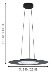 Lustră LED RGB dimabilă pe cablu Eglo 99125 COMPO ROSSO-C LED/16W/230V