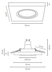 Lampă încastrată LED Spot-Light 2515174 VITAR 1xGU10/5W/230V