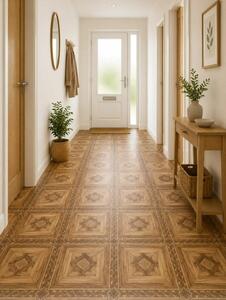 Covorul PVC linoleum Legend, Latimi 1 m, 1.5 m, 2 m si 2,5 m, Maro, Suport Pasla 1.5 x 4 m