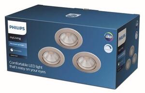 SET 3x plafonieră LED încastrată DIVE LED/5,5W/230V 2700K Philips
