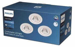SET 3x plafonieră LED încastrată DIVE LED/5,5W/230V 2700K Philips