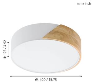 Eglo 99458 - Plafonieră GRIMALDINO 2xE27/28W/230V