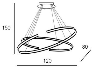 Azzardo AZ3356 - Lustră LED dimabilă pe cablu ALESSIA LED/100W/230V