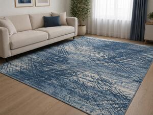 Covor Sufragerie Dormitor, Model Abstract liniar Toscana 4L, Covor Egiptean, Albastru deschis gri-albăstrui 120x200