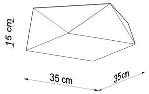 Plafonieră HEXA 2xE27/60W/230V neagră