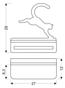 Aplică LED cu raft pentru copii JUMPING CAT LED/5W/230V