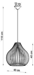 Lustră pe lanț APRILLA 1xE27/60W/230V