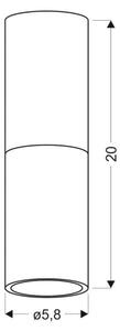 Plafonieră TUBA 1xGU10/15W/230V