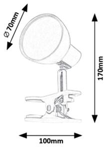 Rabalux 1482 - LED Lampă cu clips NOAH LED/5W/230V