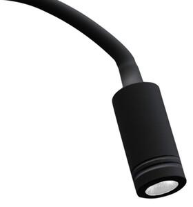 Lampă LED de perete flexibilă cu USB BASE LED/8W+LED/2W/230V, neagră