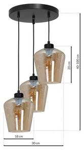 Lustră pe cablu SANTIAGO 3xE27/60W/230V maro