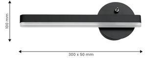 Aplică LED SYDNEY LED/6W/230V negru